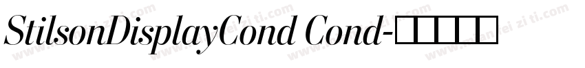 StilsonDisplayCond Cond字体转换